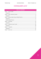 Consumer Law Summary 