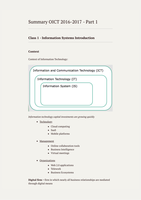 Summary OICT Part 1