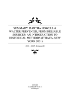 [SUMMARY] Martha Howell & Walter Prevenier, From reliable sources: an introduction to historical methods (Ithaca, New York 2001)