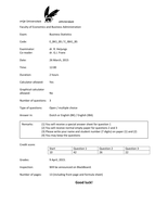 Examen Statistiek 2015