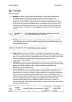 Public Services Level 3 Unit 8 task 2 - Understand the Impact of War, Conflict and Terrorism on Public Services