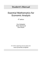 Student's Manual Essential Mathematics for Economic Analysis