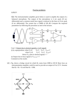 Practice Problem On analog electronics