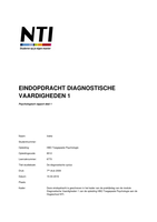 Eindopdracht Diagnostische Vaardigheden I