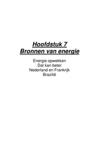 Voorbereiding PABO, hoofdstuk 7 bronnen van energie