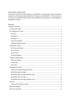 Voorbeeld van een financiele analyse