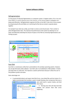 Unit 2 P3 Explain the purpose of different software utilities   D1