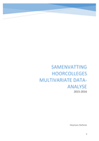 Samenvatting Multivariate data analyse (slides + notities)