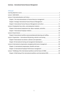 Summary International HRM 