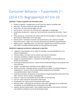 Begrippenlijst Tussentoets 2 - Consumer Behavior - Marketing II - Hoofdstuk 7 t/m 10 - (10-4-17)