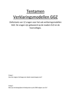 Oefentoets: Verklaringsmodellen GGZ