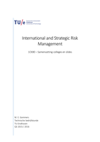 1CK80 - International and Stratetic Risk Management Samenvatting