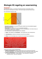 Biologie H5 Regeling en Waarneming VWO 5