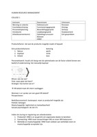 HRM tentamen SB&RM