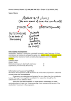 Finance and Accounting Summary Chapter 11 & 12