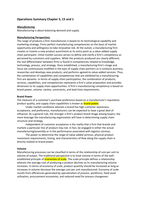 Operations Summary Chapter 5 and 15