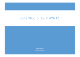 Oefentoets Testvision C1 Huidtherapie