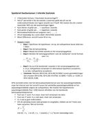 Spiekbrief deeltentamen 1 Inferentiele Statistiek