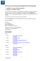 Opleiding Fysio - Fysiologie leerdoelen samenvatting semesters 1 t/m 4