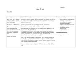 Projet de soin réanimation