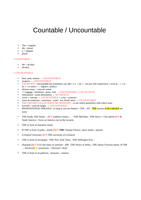 Countable and uncountable nouns