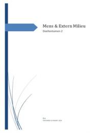 Mens en Extern Milieu; Hoorcolleges DT2