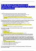 NR 509 Midterm	Exam Questions and Answers;New 2024/2025 Versions Fully Solved 100%;Chamberlain