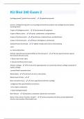 KU Biol 240 Exam 2 Questions And Answers With Verified Solutions Graded A+