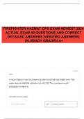 FIREFIGHTER HAZMAT OPS EXAM NEWEST 2024 ACTUAL EXAM 50 QUESTIONS AND CORRECT DETAILED ANSWERS (VERIFIED ANSWERS) |ALREADY GRADED A+