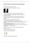 BONE FORMATION QUESTIONS AND ANSWERS