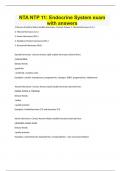 NTA NTP 11: Endocrine System exam with answers