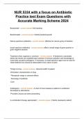 NUR 5334 with a focus on Antibiotic Practice test Exam Questions with Accurate Marking Scheme 2024