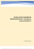 PSI REAL ESTATE SALESPERSON CERTIFICATION EXAM || Questions & Answers (Graded A+)