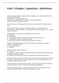 Caib 1 Chapter 1 questions - definitions Questions and Answers Fully Solved