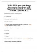 NURS 5334 Appraisal Exam Assessment Questions with Approved Module 8 Marking Scheme Updated 2024