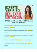 GFEBS Essentials Actual Exam 2017/ Updated Qs & Ans/ 2024-2025. 