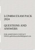 LCP4804 Exam pack 2024(Questions and answers)