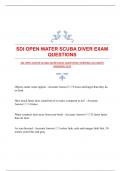 SDI OPEN WATER SCUBA DIVER EXAM QUESTIONS|VERIFIED|ACCURATE ANSWERS 2024