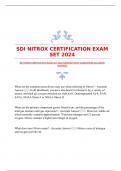 SDI NITROX CERTIFICATION EXAM SET 2024|VERIFIED|WITH GUARANTEED ACCURATE ANSWERS