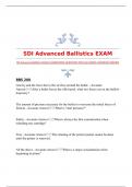 SDI Advanced Ballistics EXAM|GUARANTEED QUESTIONS WITH ACCURATE ANSWERS|VERIFIED