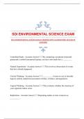 SDI ENVIRONMENTAL SCIENCE EXAM|VERIFIED|WITH GUARANTEED ACCURATE ANSWERS