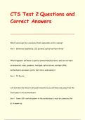 CTS Test 2 Questions and  Correct Answer