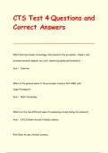 CTS Test 4 Questions and  Correct Answers