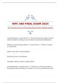 WPC 480 FINAL EXAM 2024 WITH GUARANTEED ACCURATE ANSWERS|VERIFIED