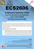 ECS2606 Assignment 2 (COMPLETE ANSWERS) Semester 2 2024 (583488) - DUE 20 September 2024