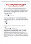 BIO-322 Pathophysiology Exam 4 Practice Case Studies Q&A