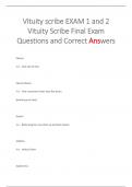 Vituity scribe EXAM 1 and 2  Vituity Scribe Final Exam Questions and Correct Answers