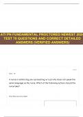 ATI PN FUNDAMENTAL PROCTORED NEWEST 2024 TEST 70 QUESTIONS AND CORRECT DETAILED ANSWERS (VERIFIED ANSWERS)