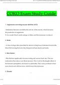 COKO Exam Study Guide Questions and Answers Updated (Verified Answers)