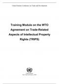 Training Module on the WTO Agreement on Trade-Related Aspects of Intellectual Property Rights (TRIPS)